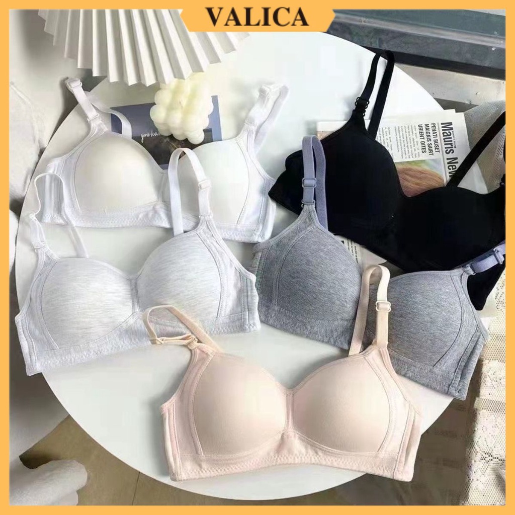 Áo ngực nữ không gọng - Áo lót nữ mút mỏng chất cotton mềm mịn không cộm VALICA A838