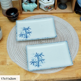 Dĩa bánh/sushi cành trúc nhật bản - gốm sứ nhật bản