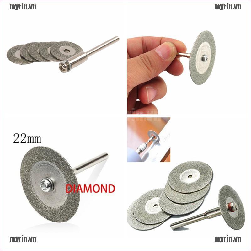 5 Mũi Khoan Cắt Kim Cương 22mm Kèm 1 Trục Khoan
