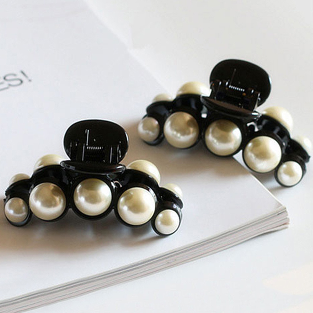 Kẹp Tóc Càng Cua Đính Ngọc Trai Nhân Tạo Thanh Lịch Cho Nữ