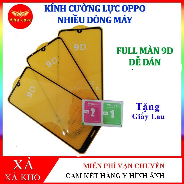 [Giá Sỉ] Kính cường lực OPPO các dòng Reno 3, Reno 4, Reno 5, A12, A31,A52, A53, A91, A92, A93, K3 Full Màn 9D