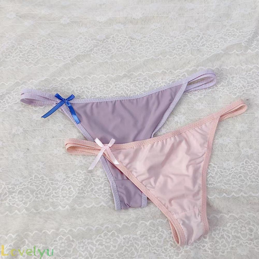 【LOVELYU】Womens Mesh Sheer Bulge Pouch Bikini Briefs Thongs Underwear Underpants【Good Quality】