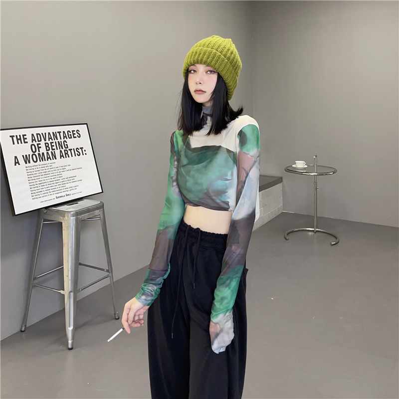 Áo thun lụa lạnh mỏng tay dài chống nắng hợp thời trang 198621