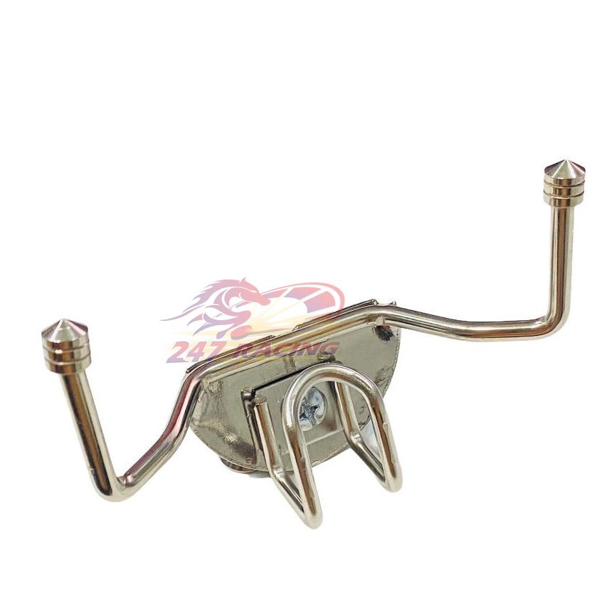 Móc treo đồ xe máy Vario Vision Inox TRẮNG tặng kèm móc chữ U 3 móc tiện lợi gắn được nhiều loại xe máy