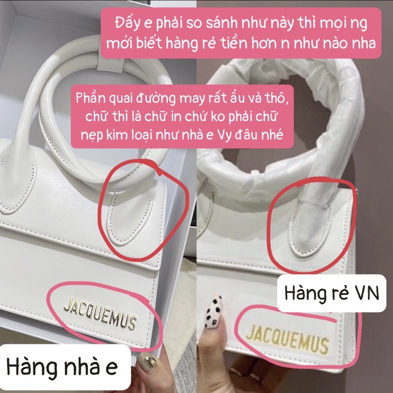 Túi JacQue size 20 có quai cầm full box chuẩn hàng supper
