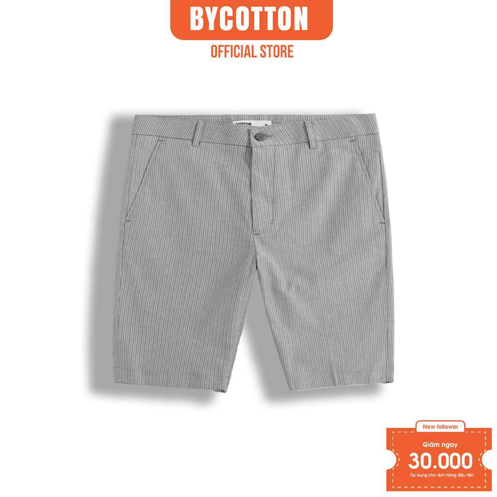 Quần Short Kate Cotton Nam Màu Xám BY COTTON Grey Stripes 1122