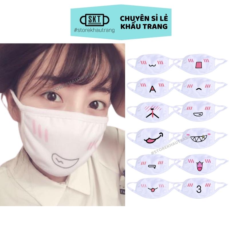 Khẩu Trang Anime Miệng Cảm Xúc Dễ Thương