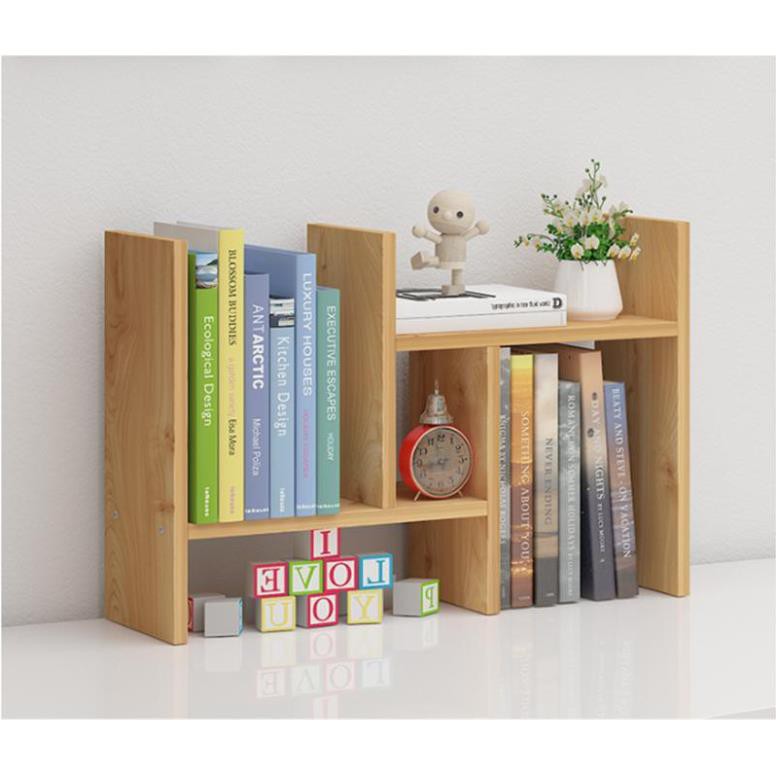 Kệ Sách Gỗ Cao Cấp Để Bàn Lắp Ghép Đa Năng 35cm x 15cm x 60cm KS01