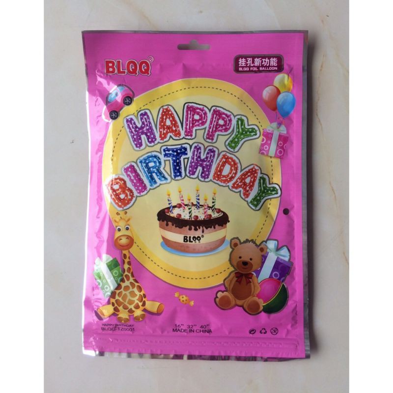 Bóng chữ sinh nhật happy birthday 13 chữ