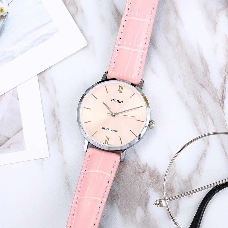 Đồng hồ nữ dây da Casio Anh Khuê LTP-VT01L-4BUDF