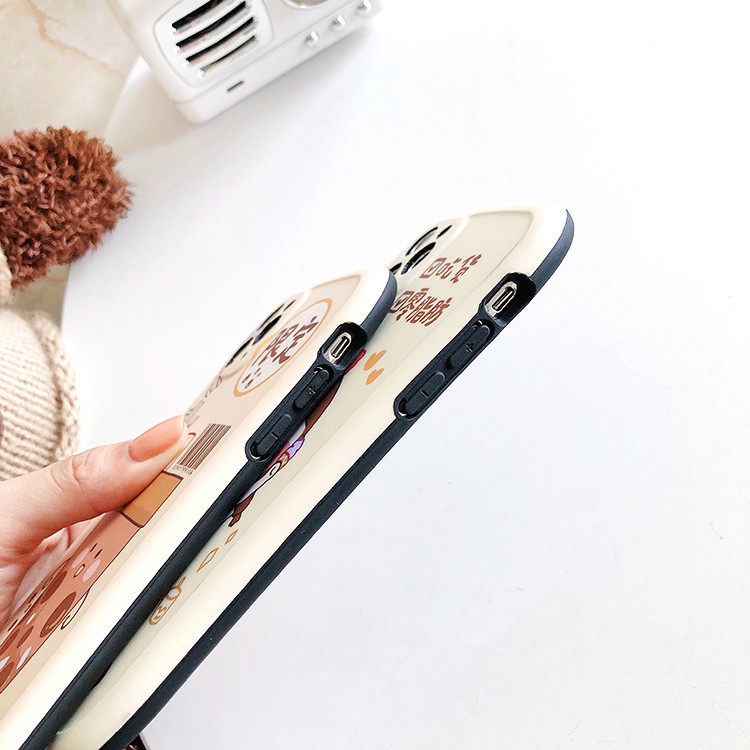 Ốp lưng iphone MilkTea Girl IMD viền cong dày dặn 5/5s/6/6plus/6s/6splus/7/7plus/8/8plus/x/xs/11/12/pro/max/plus/promax | BigBuy360 - bigbuy360.vn