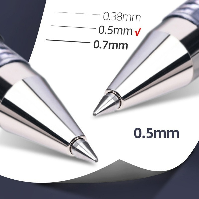 Bút Mực Gel 0.5mm Màu Đen Đỏ Xanh Đỏ