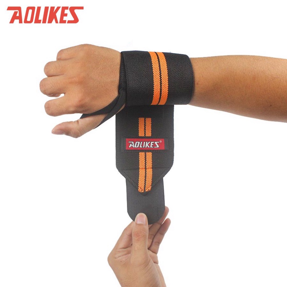Quấn cổ tay Aolikes tập gym mẫu 2 vạch AL 1538