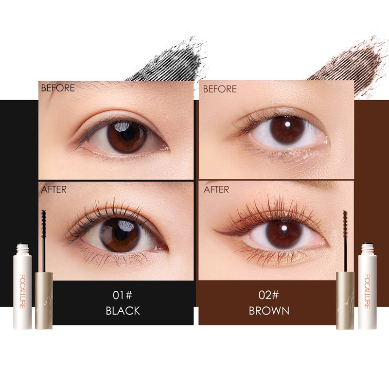 [Hàng mới về] Mascara làm dài và dày mi chống thấm nước màu đen nâu 3mm