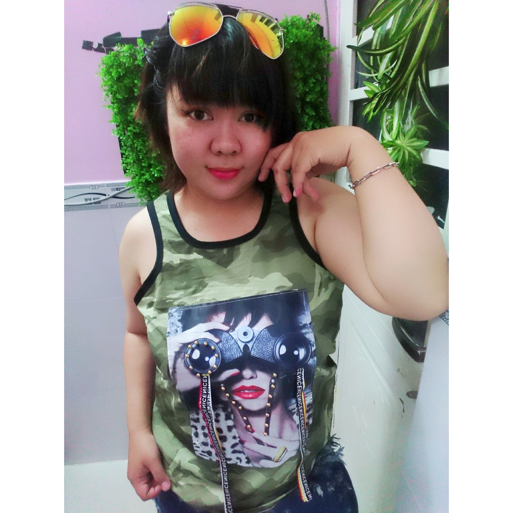áo tanktop rằn ri bigsize NAM NỮ 70-100kg