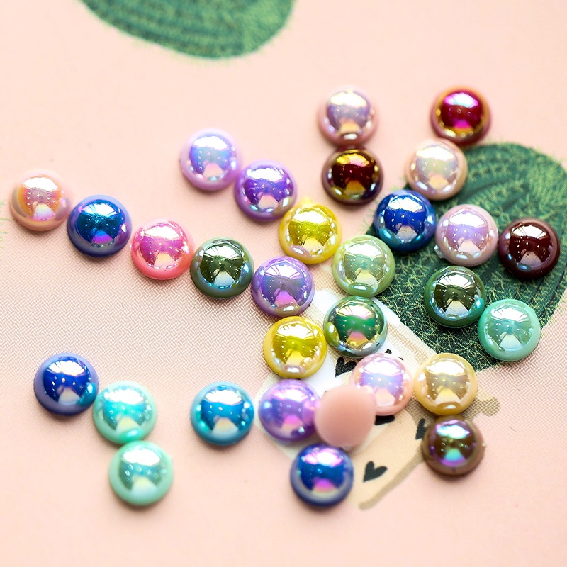 Hạt Ngọc Trai Giả Bằng Nhựa ABS Kích Thước 3mm 8mm 10mm Dùng Trang Trí Quần Áo Diy