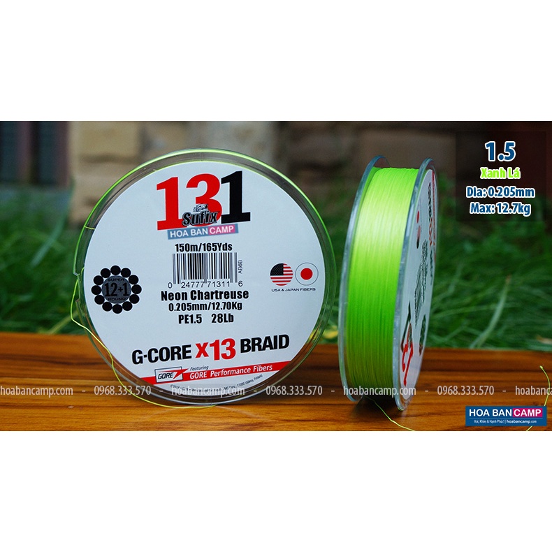 Dây Dù Sufix 131 PE 150m/300m