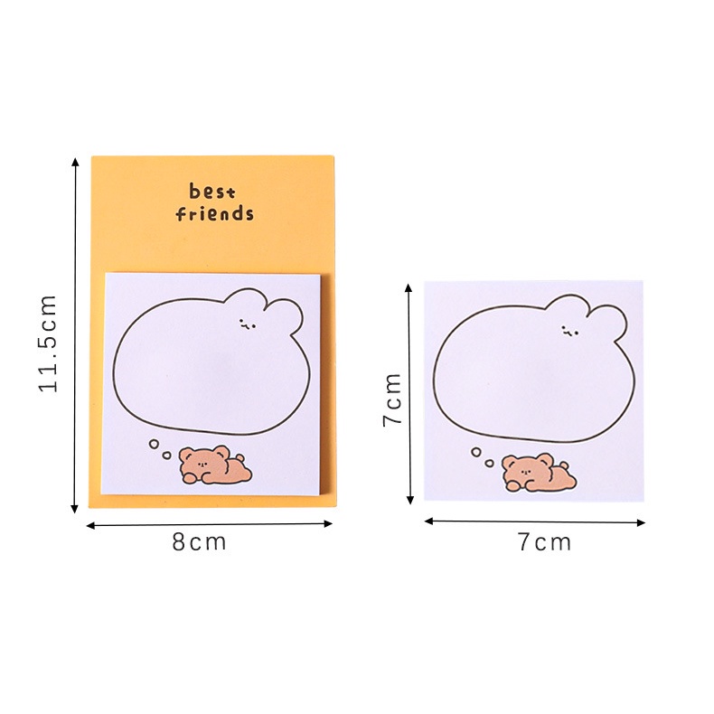 Giấy ghi chú Giấy note Sticky Note Gấu xinh