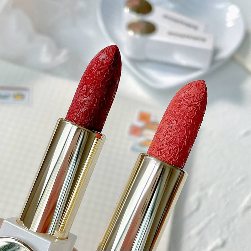 【Ready stock】kakashow Carved Lipstick Tinted Lip Balm Chinese Domestic Lipstick Lip Beauty Makeup Care Matte Velvet Moisturizing Lasting Waterproof