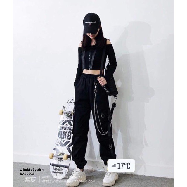Quần kaki dây xích hai túi hộp siêu hot -KA /HÀNG SẴN SLL | BigBuy360 - bigbuy360.vn