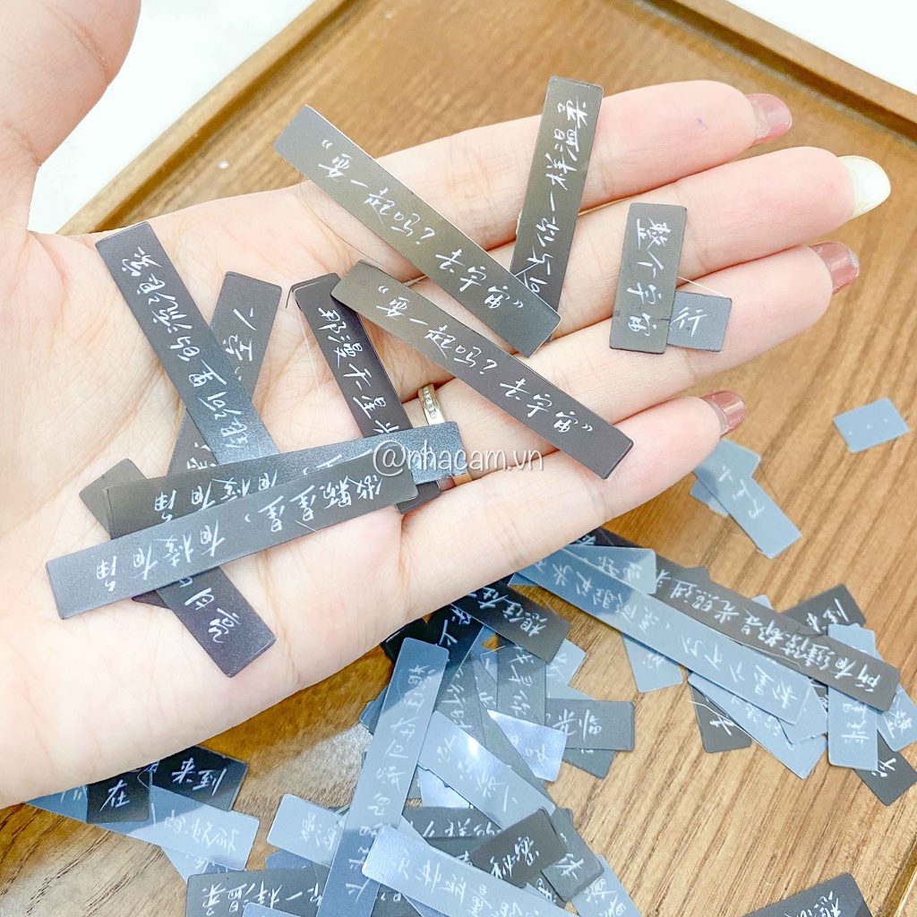 100 Sticker Câu Quote Hoa Ngữ PVC Nhà Cam