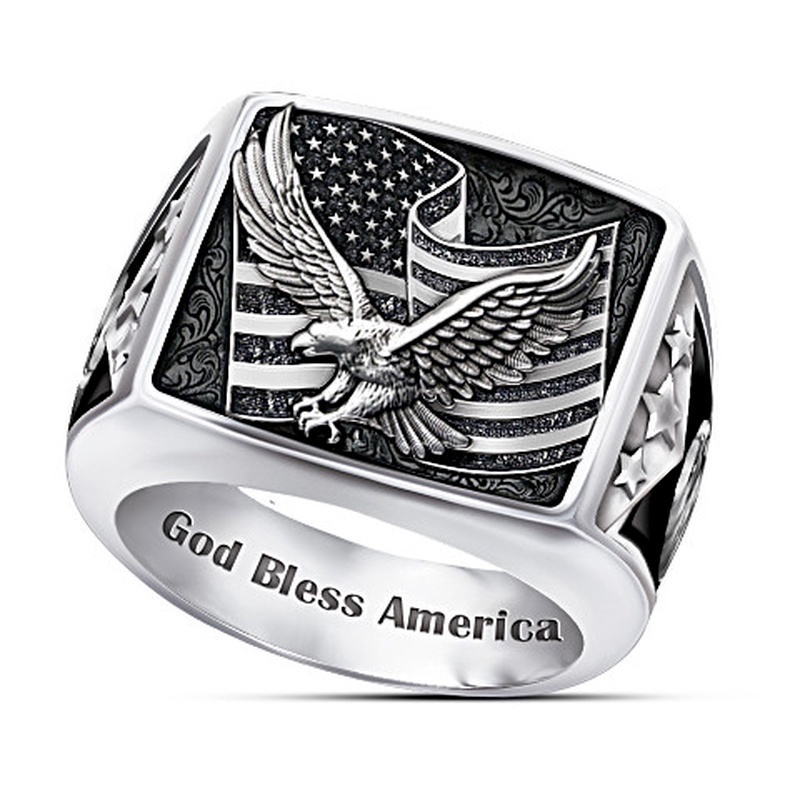 Nhẫn Hình Đại Bàng Phong Cách Hip Hop Thời Trang Cho Nam