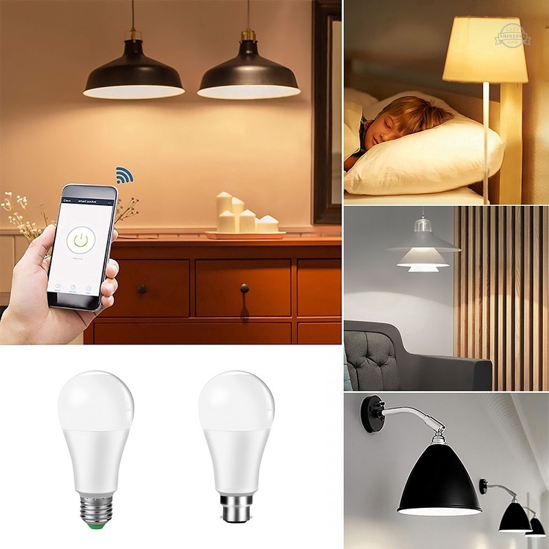 Bóng Đèn Led Thông Minh 15w 12 Bóng Tiết Kiệm Nước Điều Khiển Bằng Điện Thoại