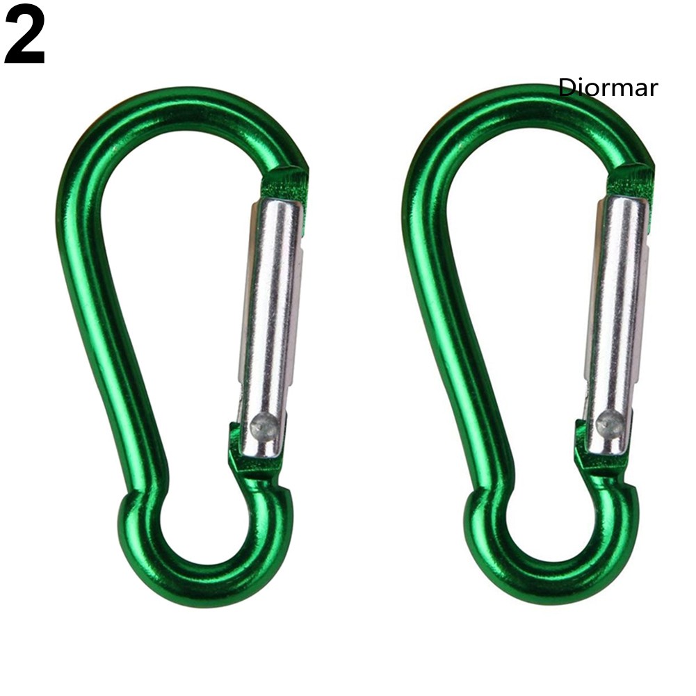 Bộ 2 móc khóa hợp kim nhôm hình chữ D tiện dụng