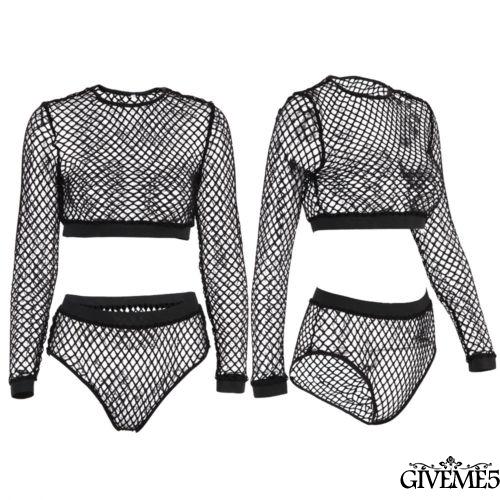 Áo lướI lửng tay dài + quần lót gợi cảm cho nữ