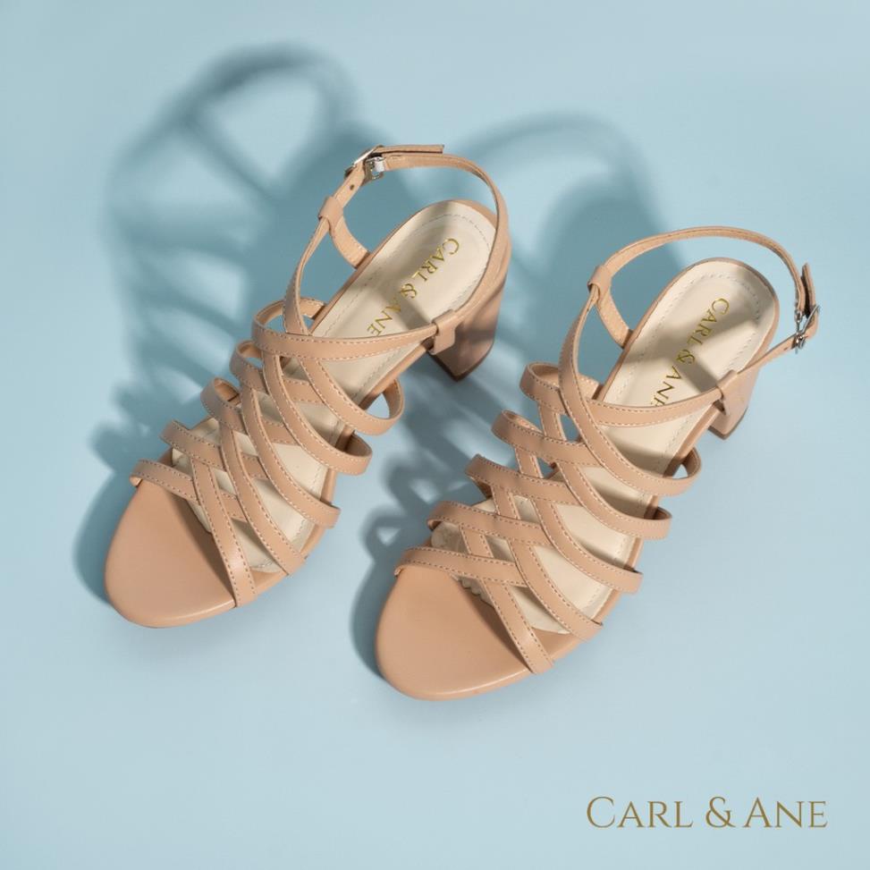 Carl & Ane - Sandal cao gót nữ kiểu dáng chiến binh thời trang màu đen _ CS001 KL