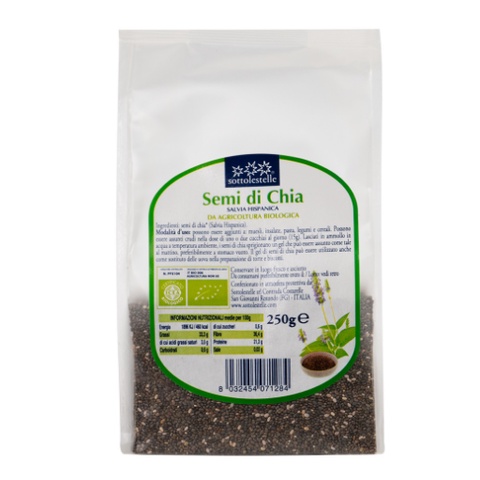 Hạt Chia Hữu Cơ Sottolestelle 250g