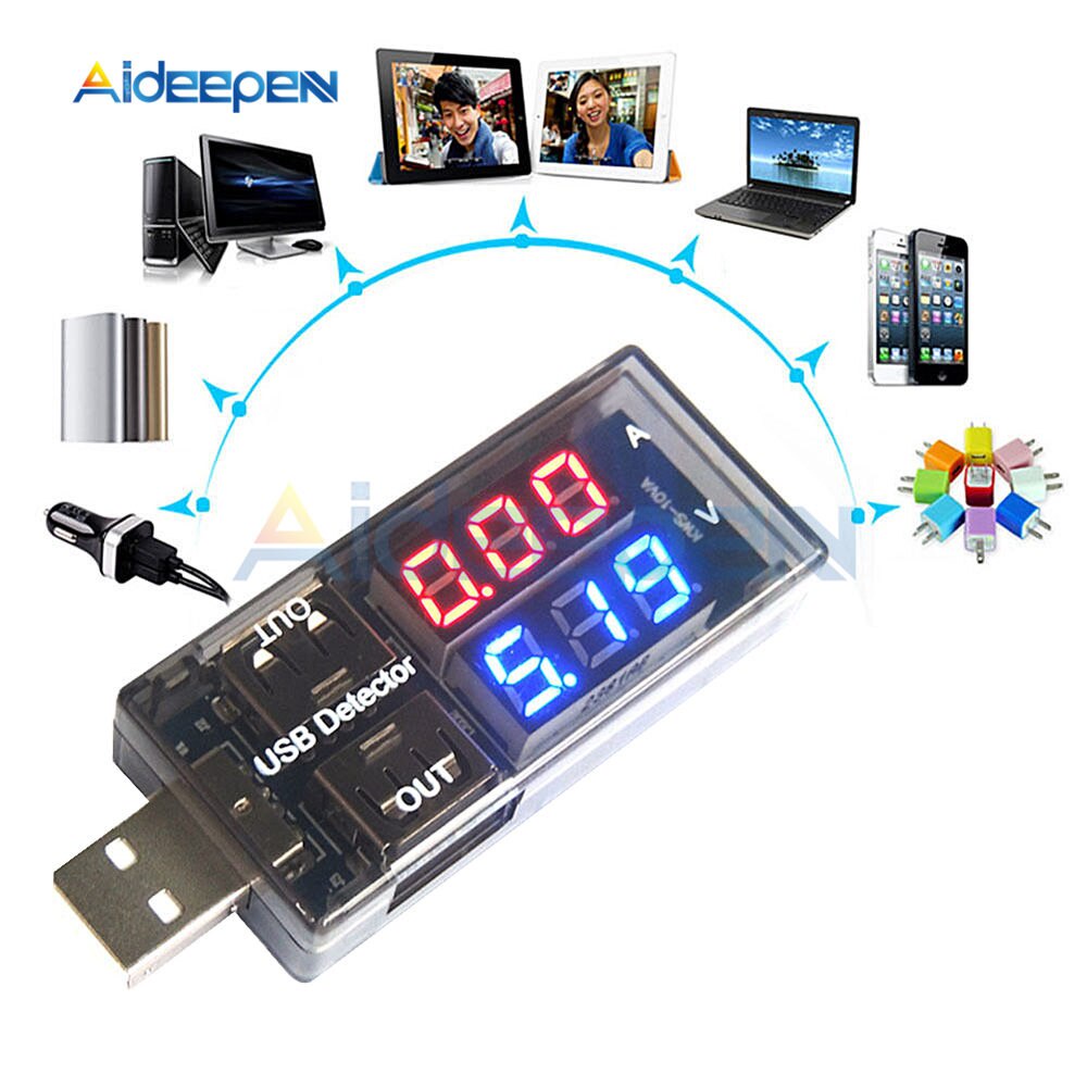 Thiết Bị Đo Dòng Điện USB Thông Minh Hiển Thị Kép Kỹ Thuật Số