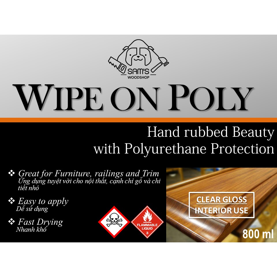 Sơn phủ bóng Wipe On Poly