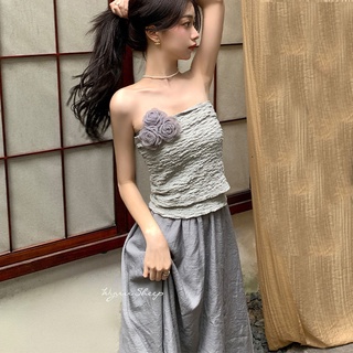 2022 New Summer suit skirt Sweet blouse + half skirt two sets of shoulder-length T-shirt skirt