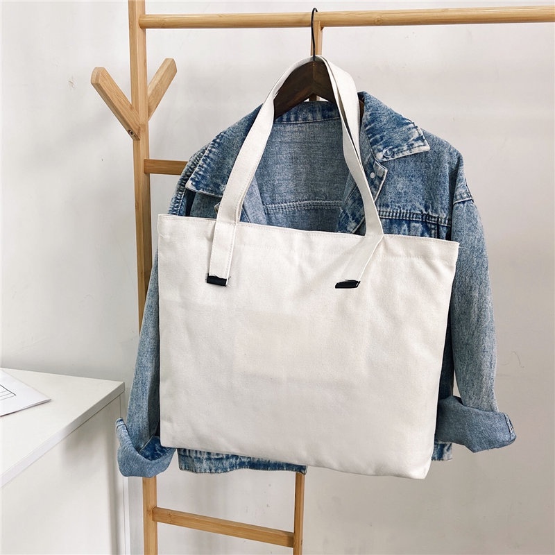 Túi TOTE túi vải canvas thời trang nữ đeo vai họa tiết đơn giản T1005