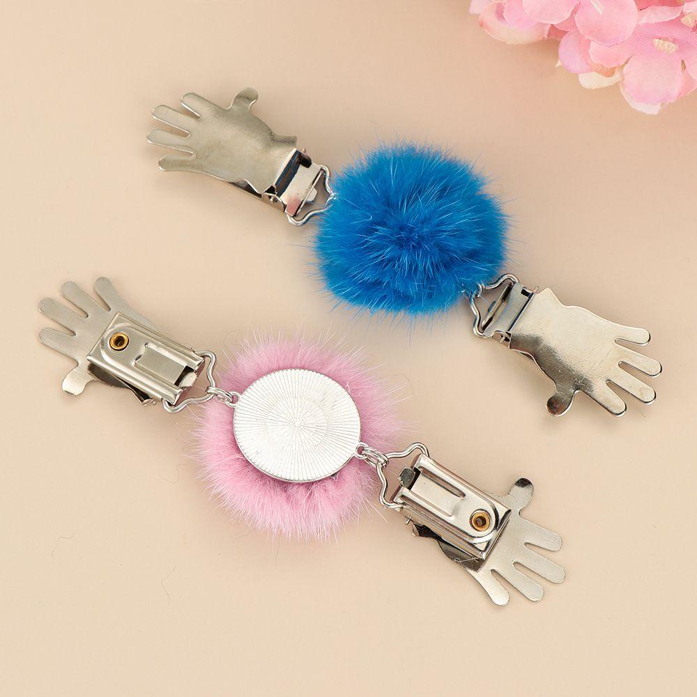 Kẹp Cài Áo Khoác Cardigan Bằng Lông Thỏ Giả Mềm Mại Hợp Thời Trang