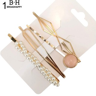 Set 4 kẹp tóc đính hạt giả ngọc trai