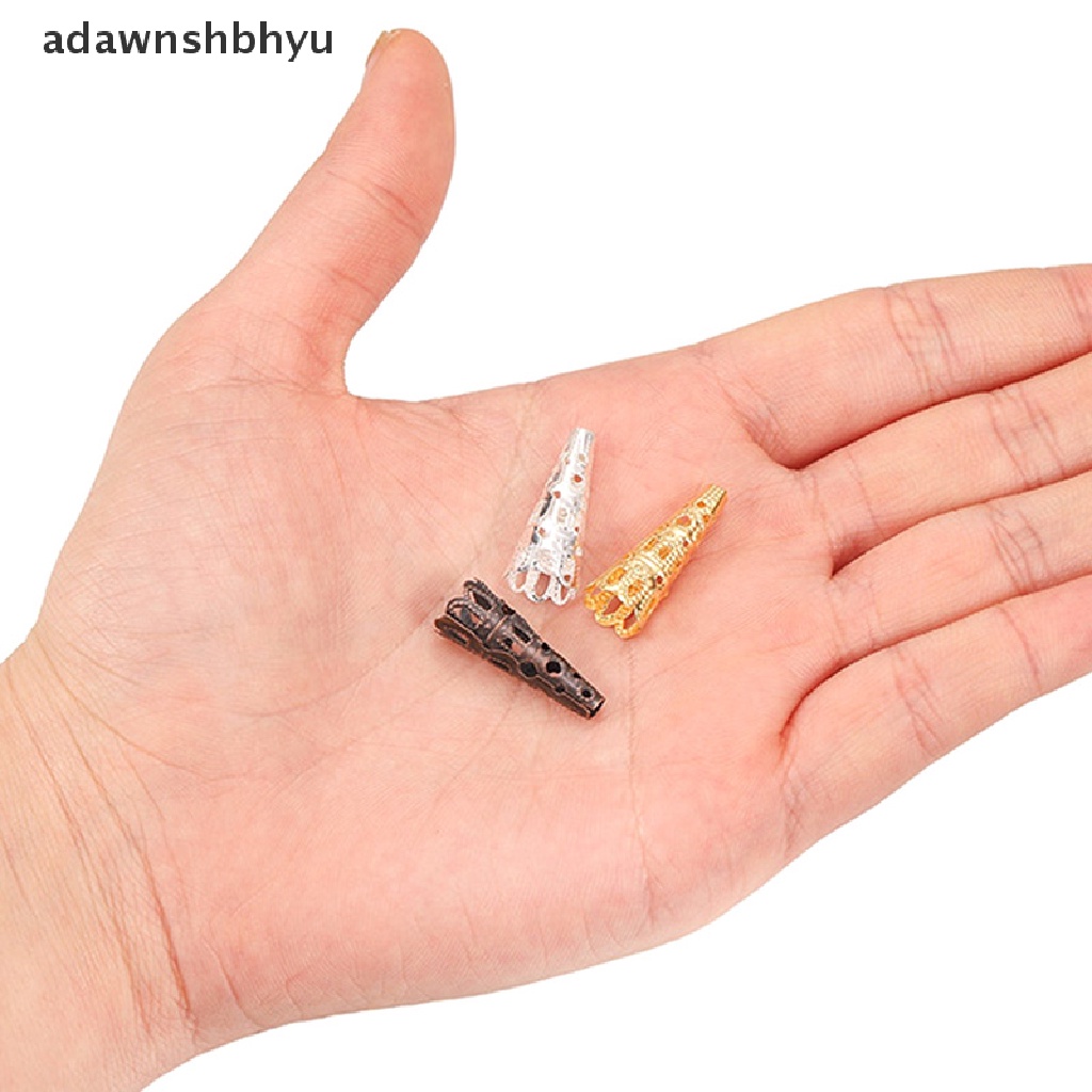 Set 100 Nắp Đậy Đầu Hạt Rỗng Hình Nón Làm Trang Sức DIY