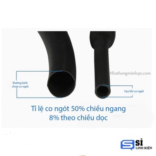 Ống ghen co nhiệt phi 2 đến phi 10 - mỗi loại dài 1 mét