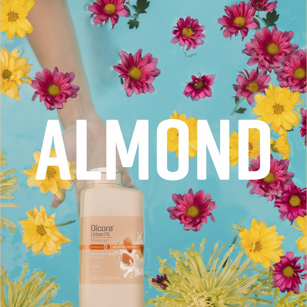 Sữa tắm dưỡng da Dicora Urban Fit almonds & nuts vitamin B hạnh nhân & các loại hạt giúp tăng cường độ ẩm 400ml | BigBuy360 - bigbuy360.vn