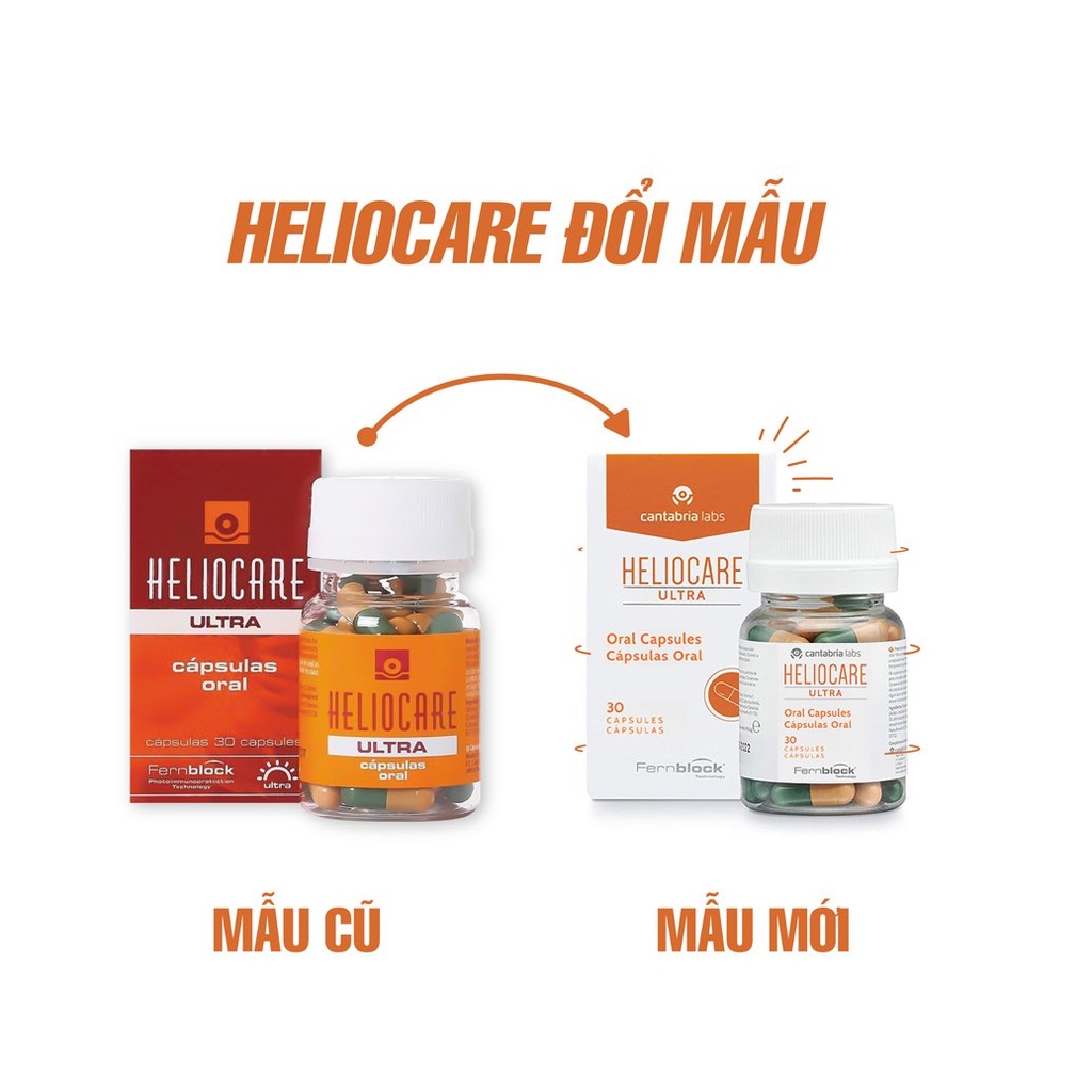 Viên uống chống nắng Heliocare Ultra Oral Capsules 30 viên [ Mẫu mới ]