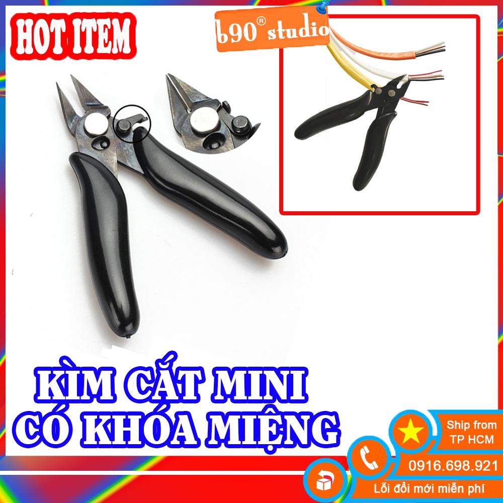 GIÁ SỈ  Kìm Cắt Dây Điện Mini CÓ KHÓA MIỆNG Kìm Tay Cầm Thép Không Rỉ