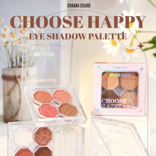 Bảng Phấn Mắt 4 Ô Sivanna Colors Choose Happy Eye x Cheek Shadow Palette