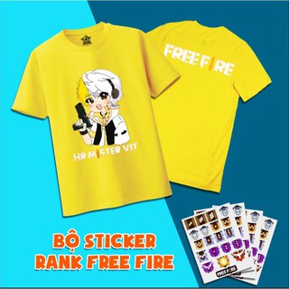 HOT!!! Áo Free Fire HR Mister Vịt (tặng kèm sticker  Free Fire) Gía siu rẻ