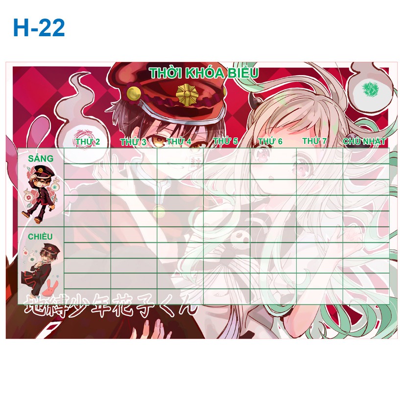 Thời khóa biểu anime Jinbaku Shounen Hanako-Kun - Ác Quỷ Trong Nhà Vệ Sinh