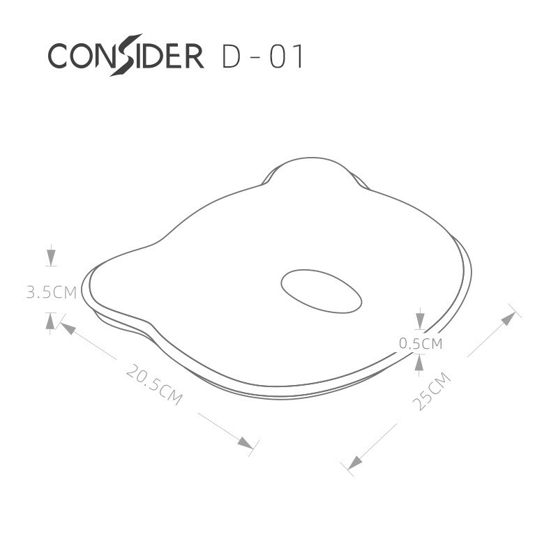 Gối cao su non chống bẹp, méo đầu cho trẻ CONSIDER DDG233