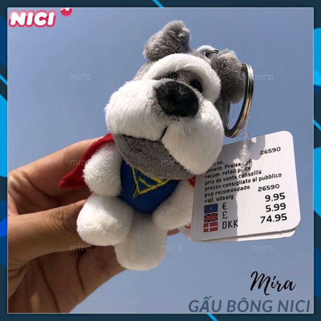 Móc Khóa Gấu Bông Mini - Hình CHÓ CON Đeo Cặp, Treo Balo Thương hiệu NICI Quà Sinh Nhật Cho Nữ 10cm MIRA-GB28005
