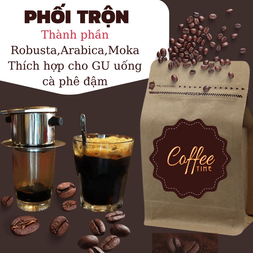 Cà phê Mix Robusta-Arabica-Moka Đắk Lắk