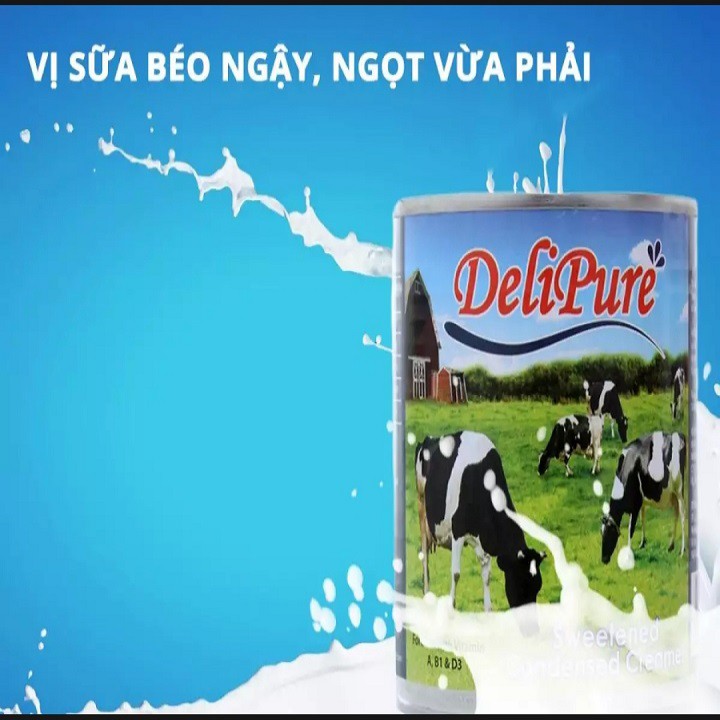 01 thùng (24 lon) Sữa đặc có đường Delipure 1kg/lon( nhập khẩu từ Malaysia)