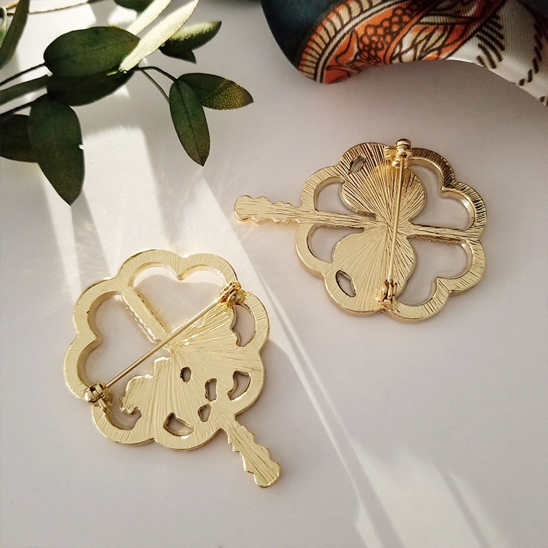 Ghim cài áo hình hoa tráng men cổ điển sành điệu dành cho nữ